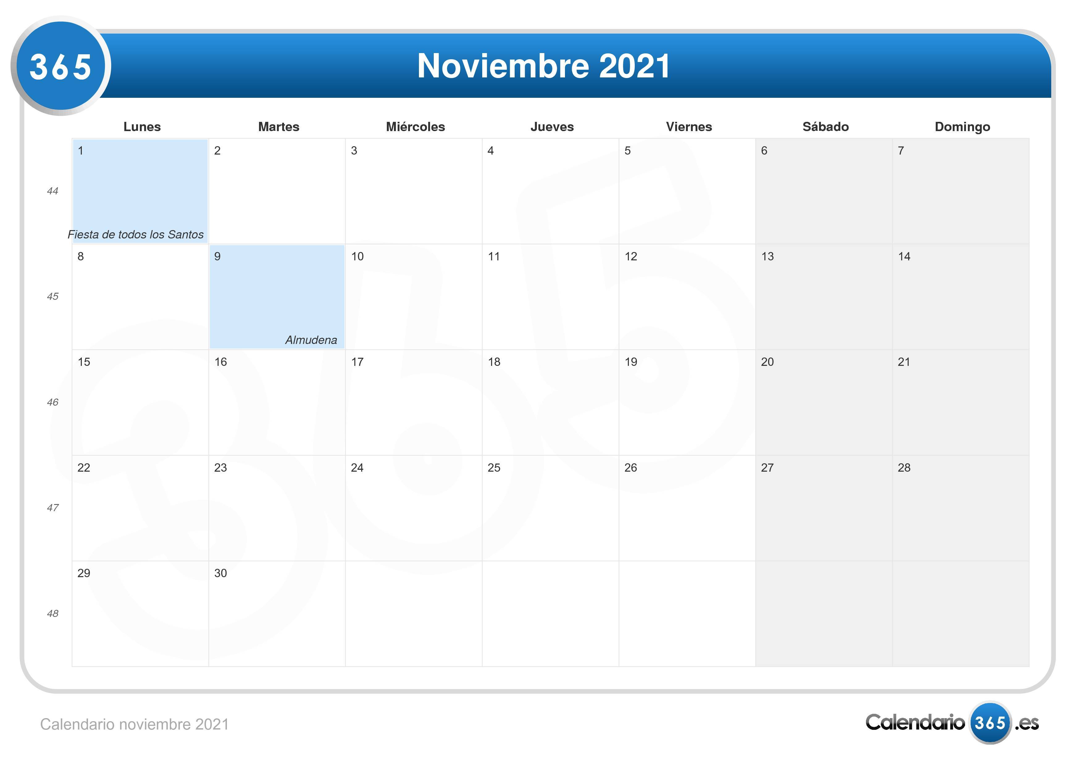 Calendario Noviembre 2021 The Promised Neverland